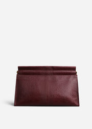 Large Leather Clutch in Burgundy - CO Collections